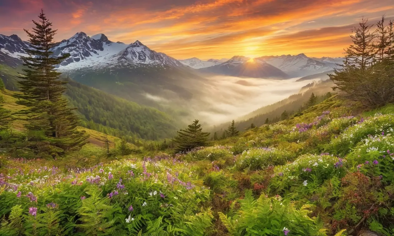 Montañas verdes, vida silvestre y paisajes vibrantes