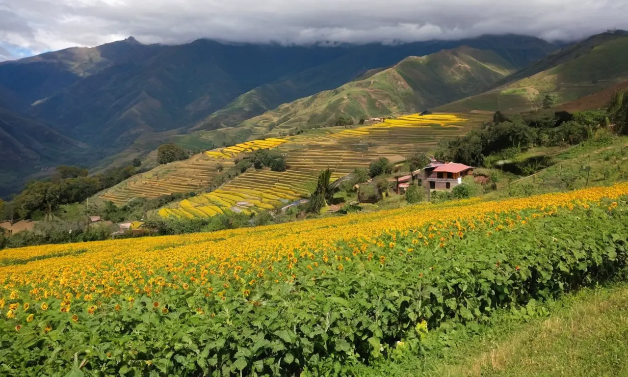 Paisaje andino lleno de vida y abundancia