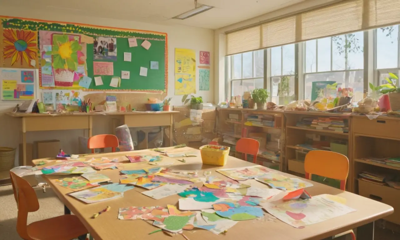 Aula vibrante con niños y concienciación ambiental