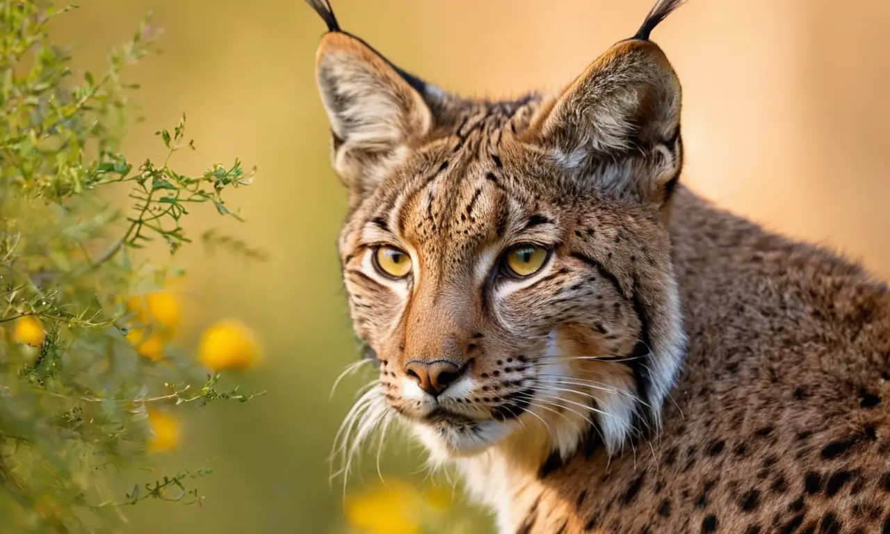 Lynx ibérico en su hábitat natural