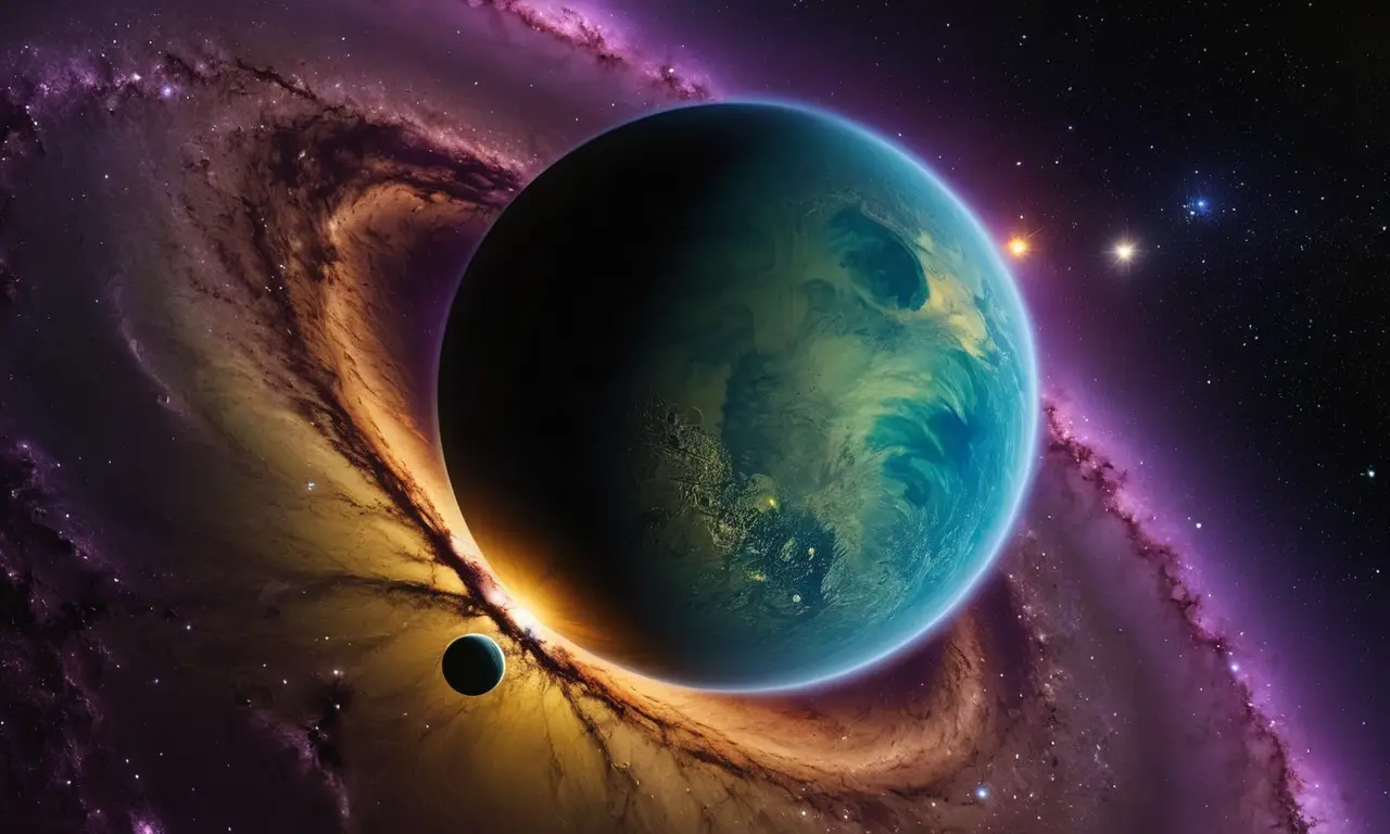 Espectacular escena cósmica de planetas y estrellas