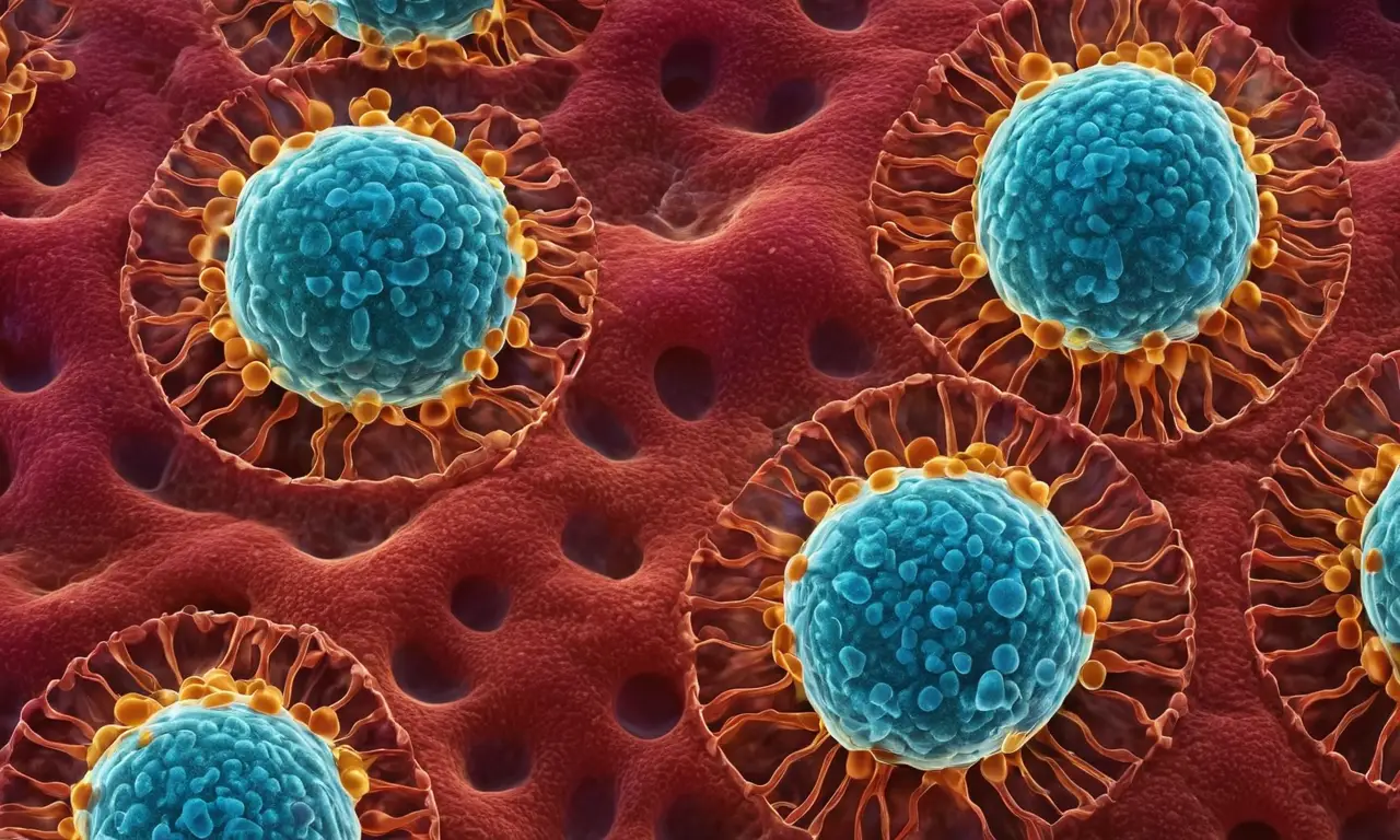 Célula procariota con detalles vibrantes y tridimensionales