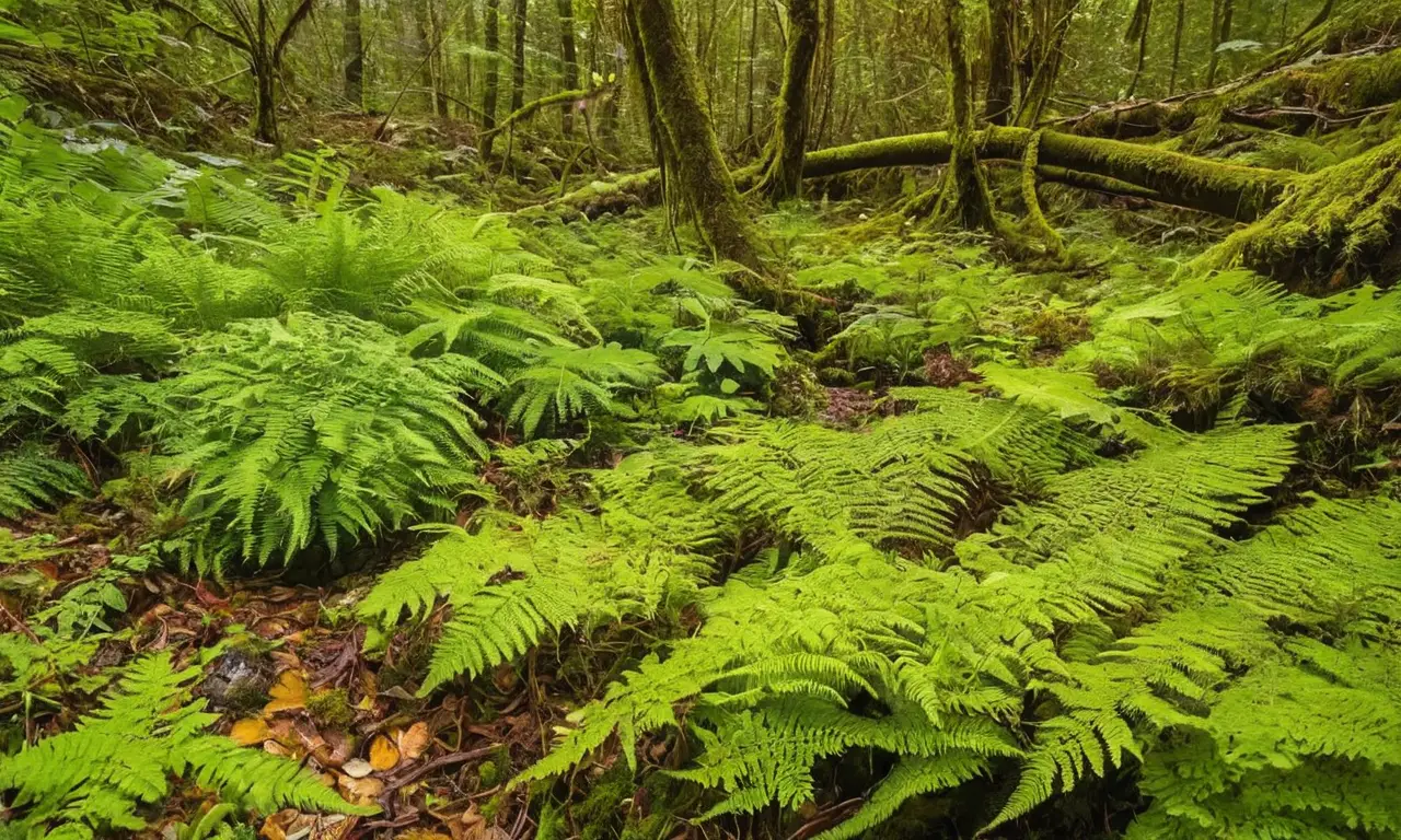 Bosque exuberante con vida y biodiversidad