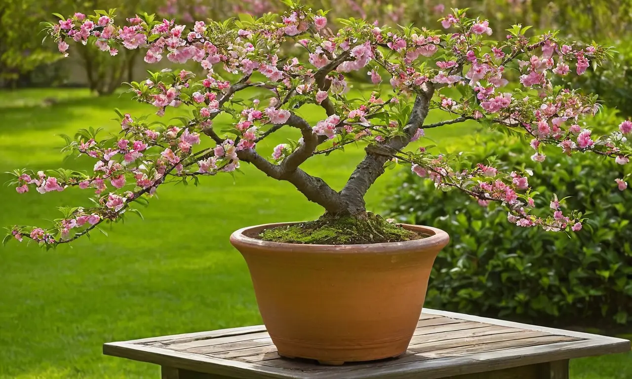 Cerezo japonés en flor, tranquilidad y belleza