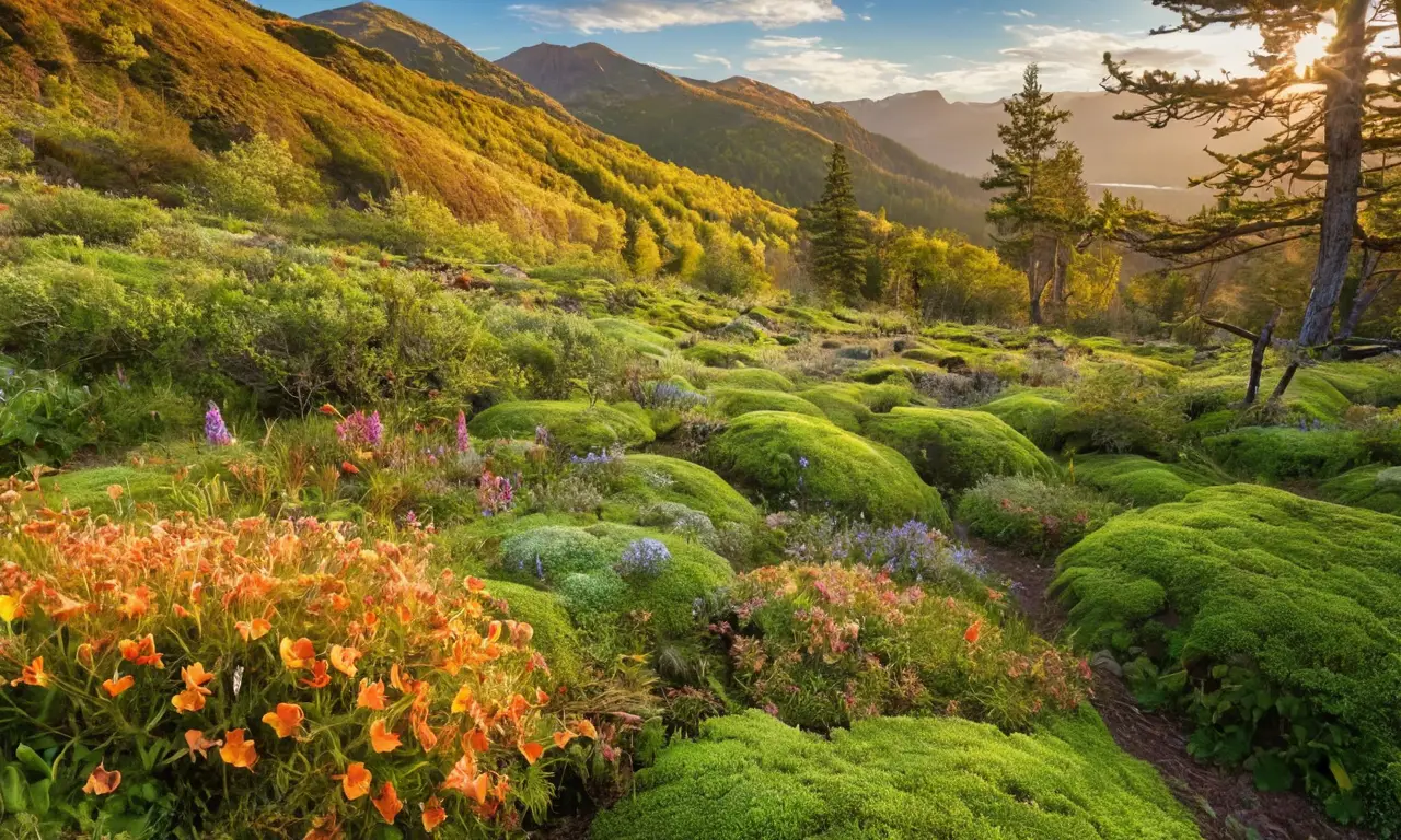 Paisaje vibrante lleno de vida y belleza