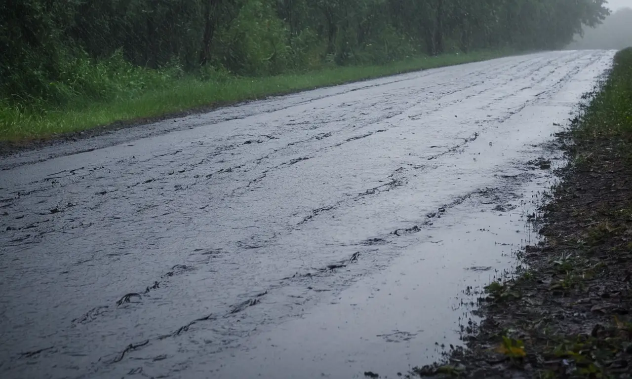 Tormenta intensa con luz y movimiento caótico