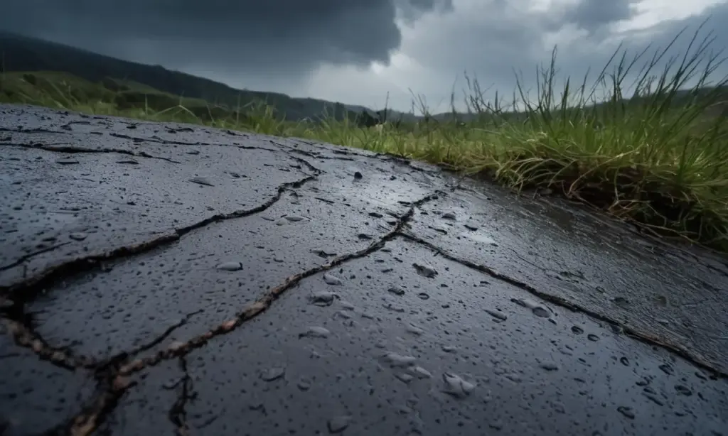 Tormenta oscura con relámpagos y vientos fuertes