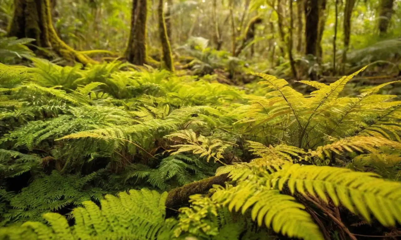 Naturaleza vibrante y diversa en el bosque