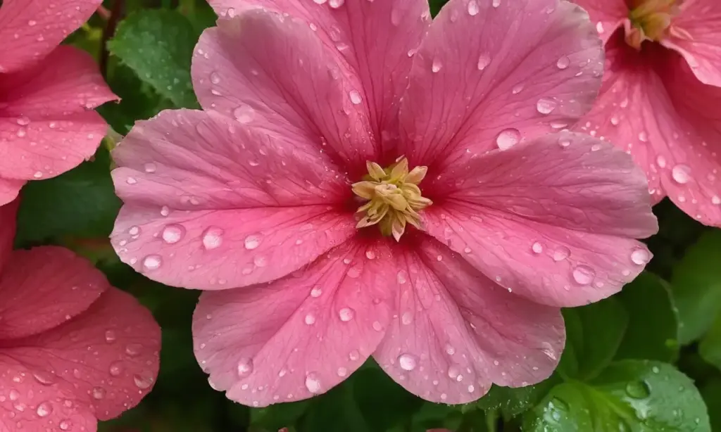 Flores vibrantes y detalles de vida