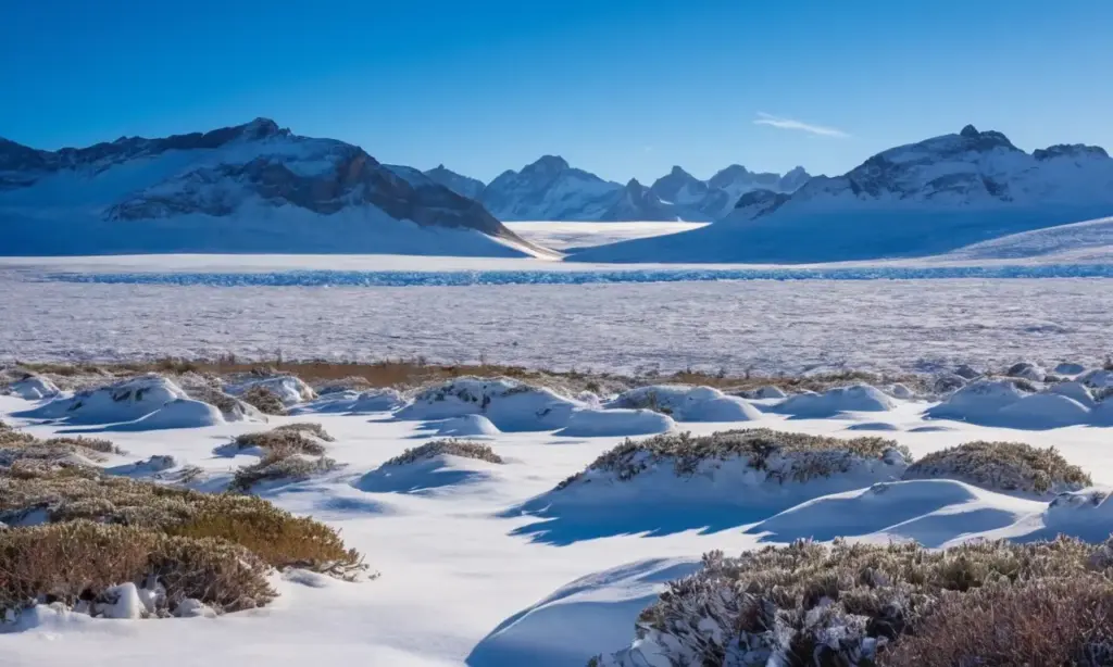 Paisaje invernal con nieve