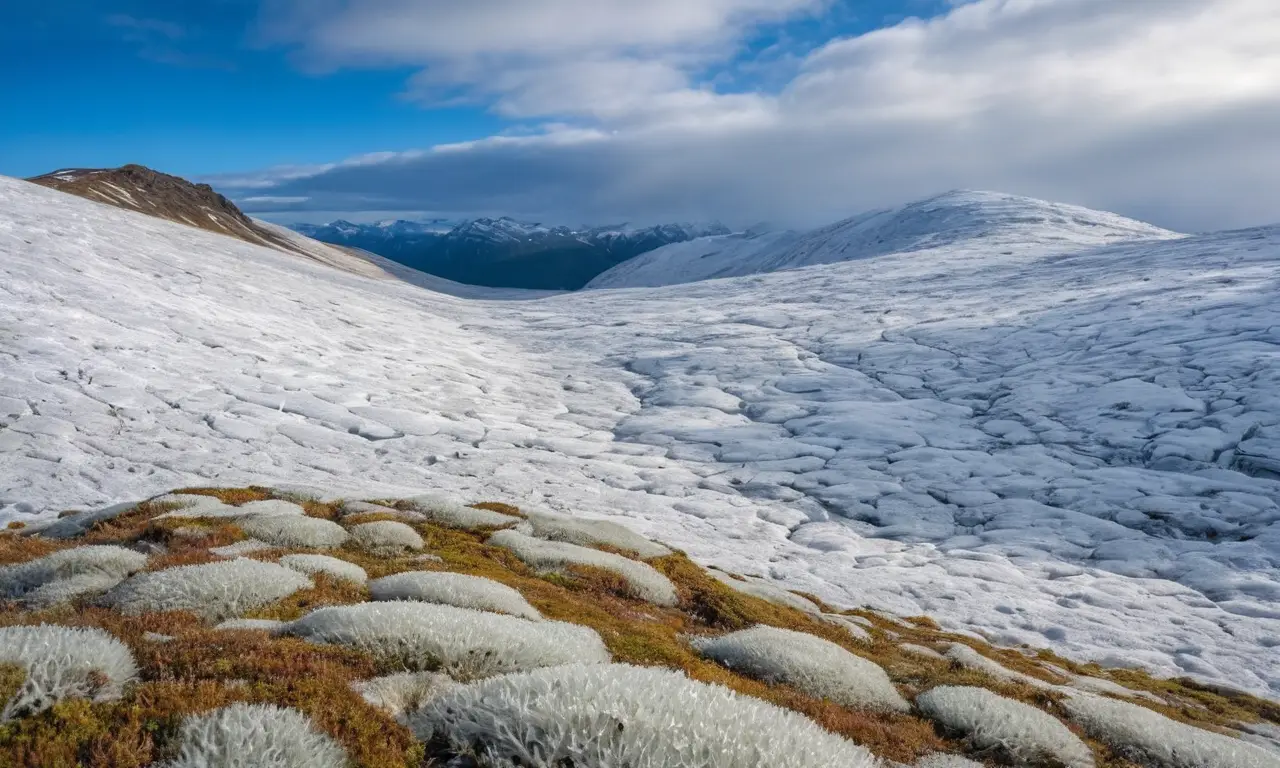 Tundra helada, belleza serena y naturaleza salvaje