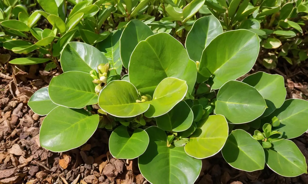 Hojas verdes brillantes en un jardín vibrante