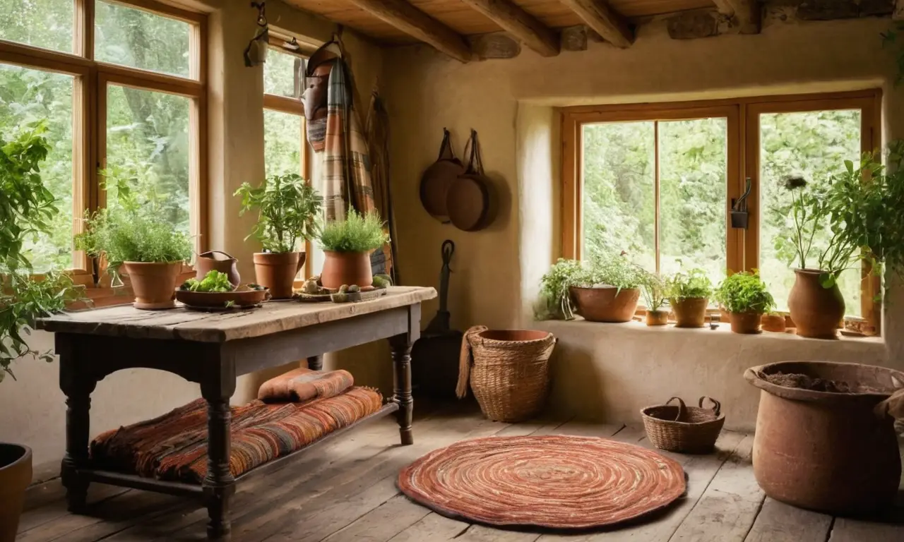 Cabaña rústica y acogedora con luz cálida