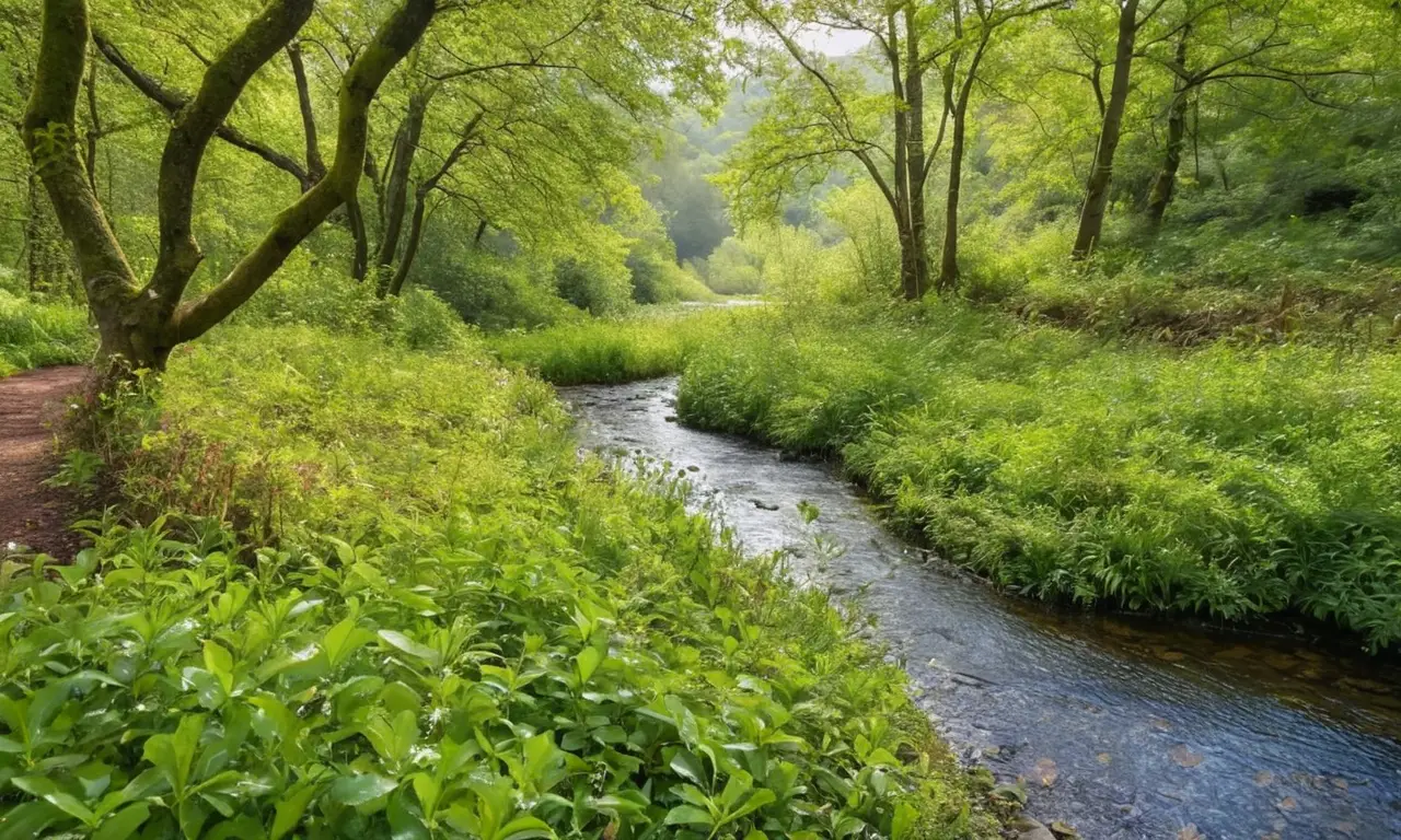 Naturaleza serena con paisajes vibrantes y vida