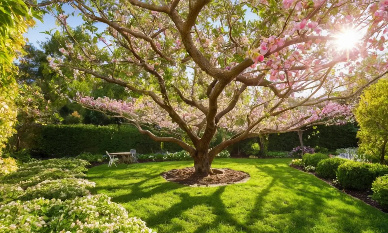 Jardín frutal lleno de vida y armonía