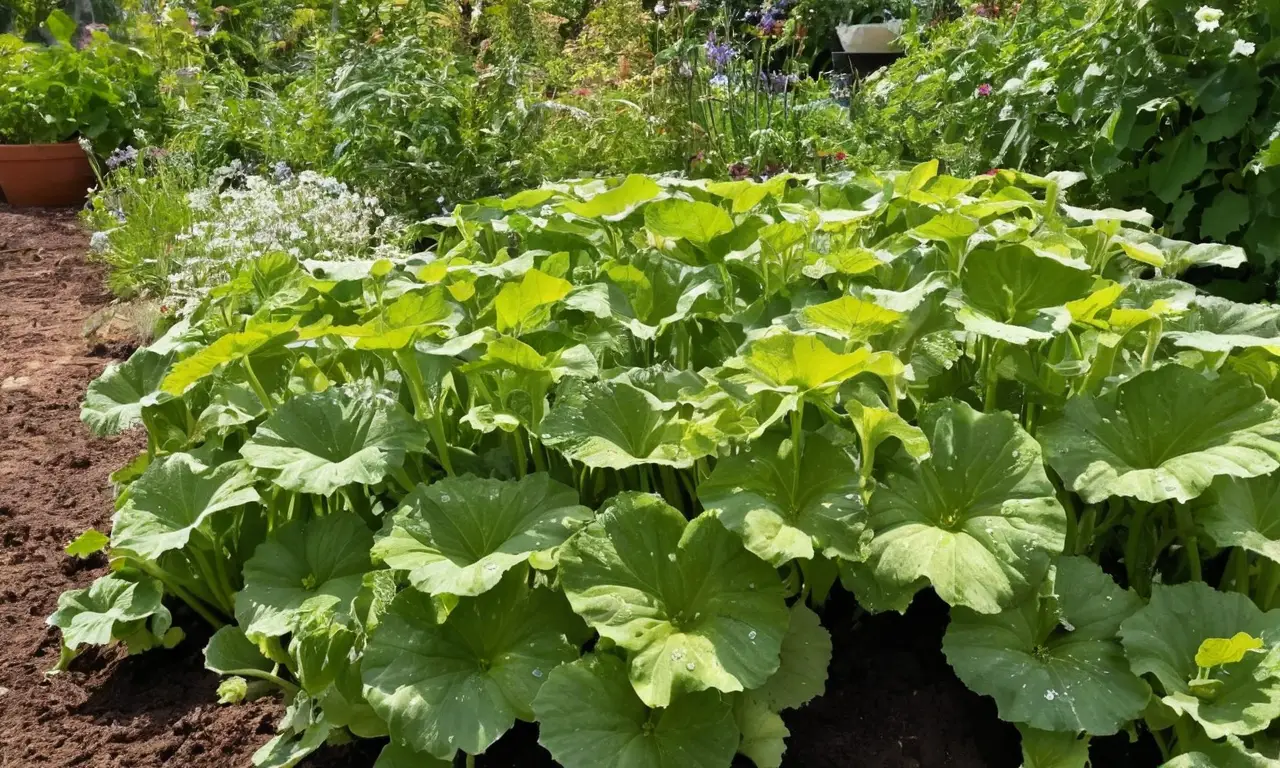 Jardín de verduras vibrante y soleado
