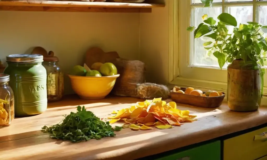 Cocina acogedora y organizada con luz cálida