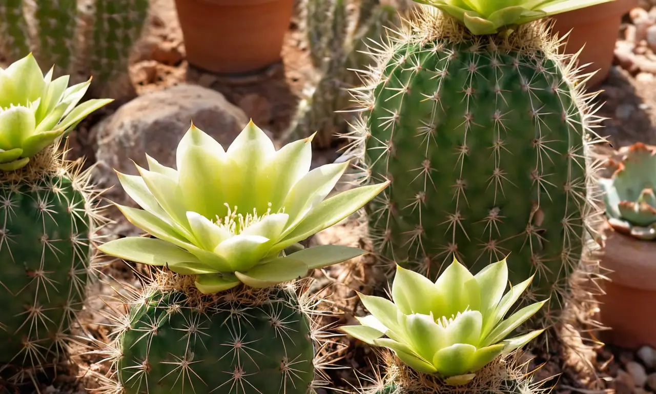 Cactus vibrantes en armonía natural