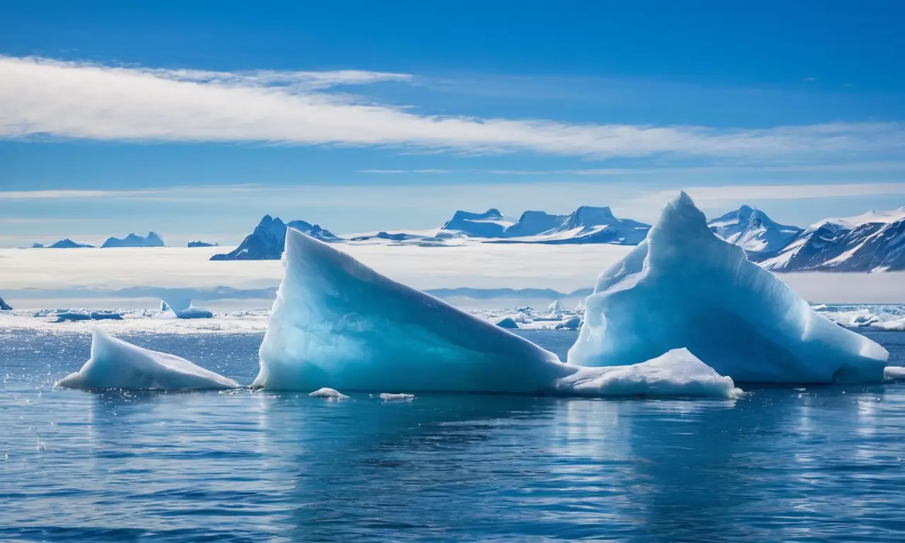 Iceberg gigante en un océano vibrante