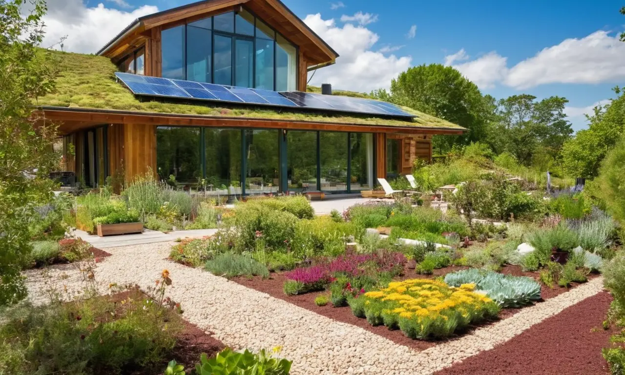 Casa ecológica moderna en armonía con la naturaleza