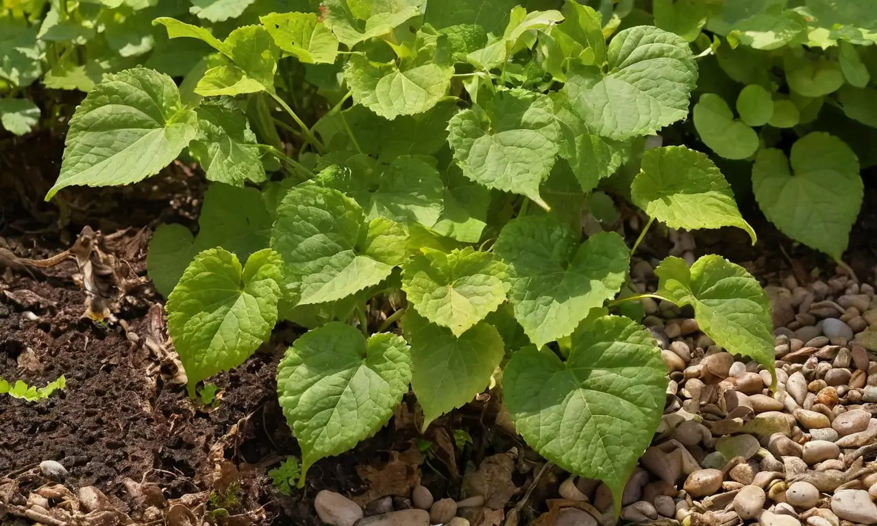 Vides verdes brillantes en un jardín tranquilo