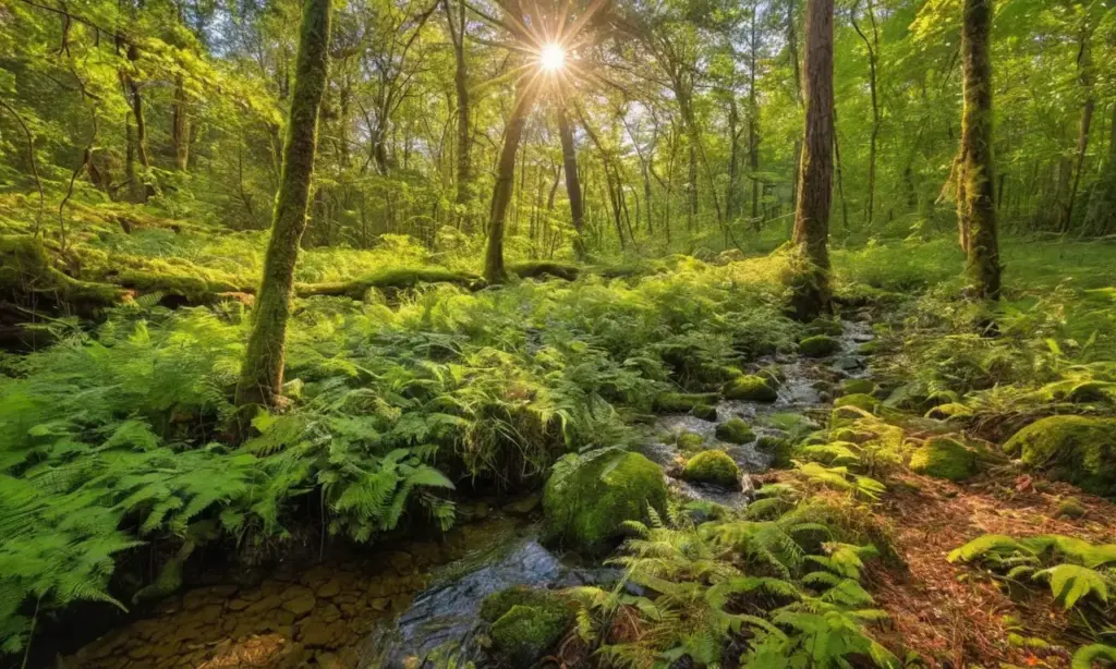 Un ecosistema vibrante y armonioso en el bosque