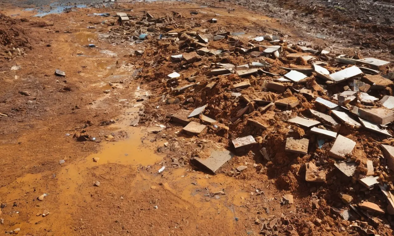 Deshechos industriales crean un paisaje complejo