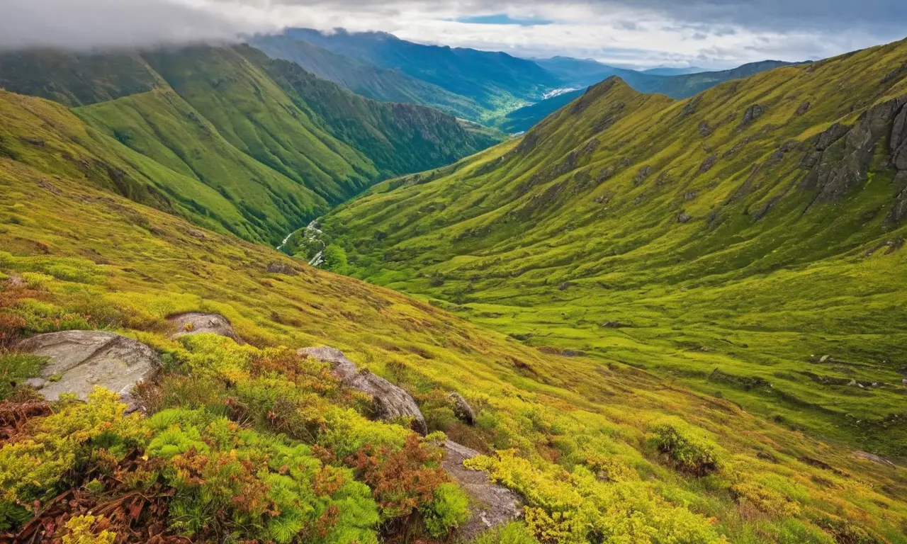 Montañas majestuosas llenas de naturaleza vibrante