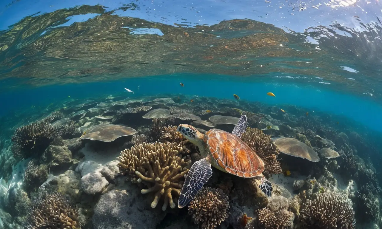 Arrecifes de coral vibrantes con vida marina