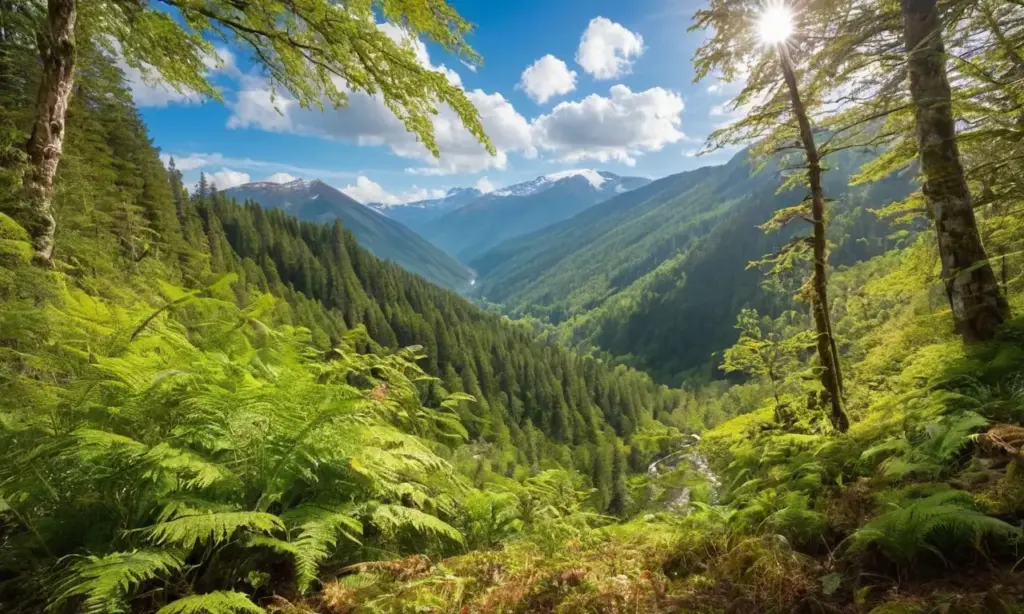 Bosque sereno con luz