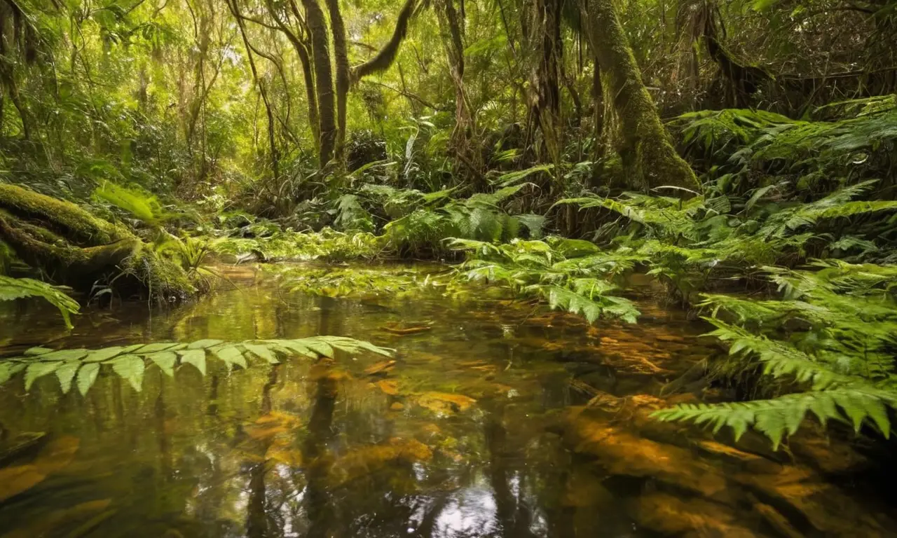 Selva tropical vibrante con vida y tenciones