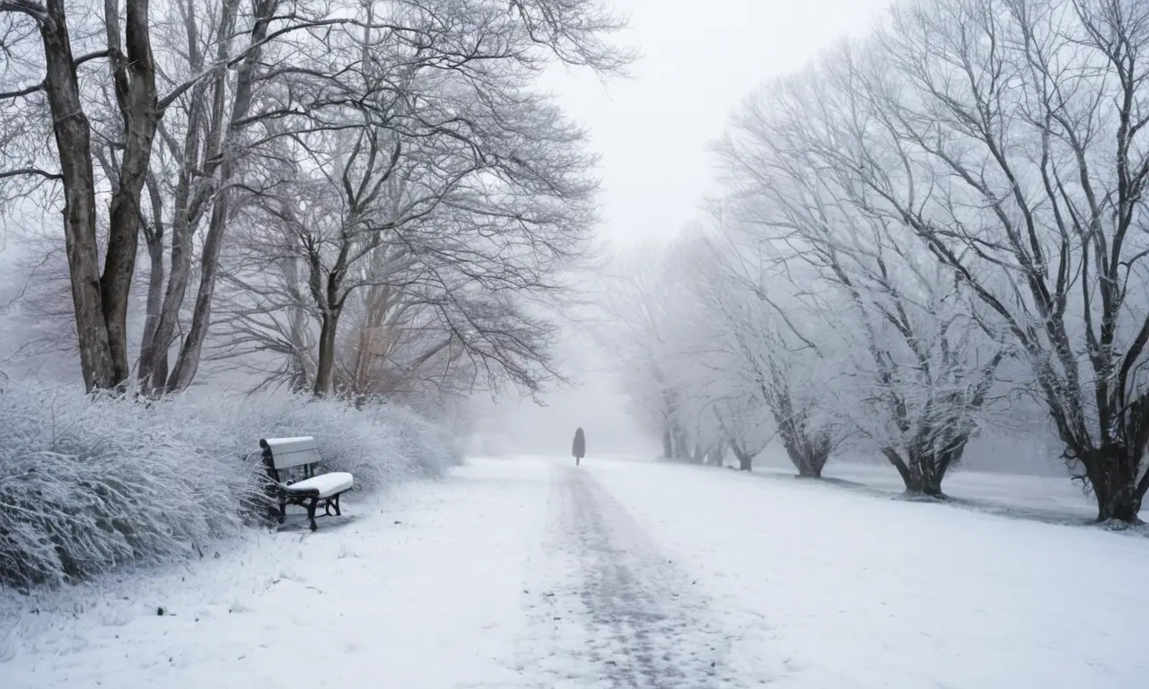 Un paisaje invernal solitario y frío