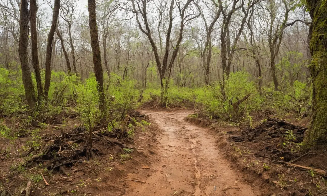 Bosque denso se vuelve tierra desolada