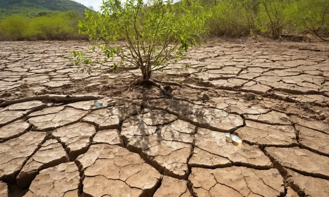 Paisaje árido refleja la lucha ambiental