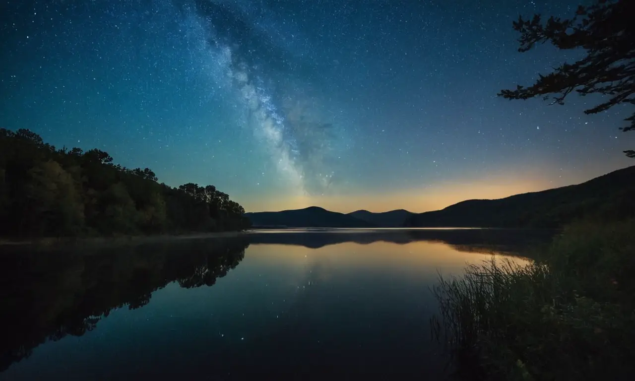 Cielo estrellado y tranquila vida nocturna