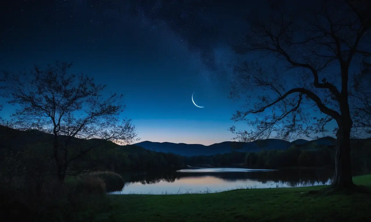 Noche serena con luces naturales y armonía