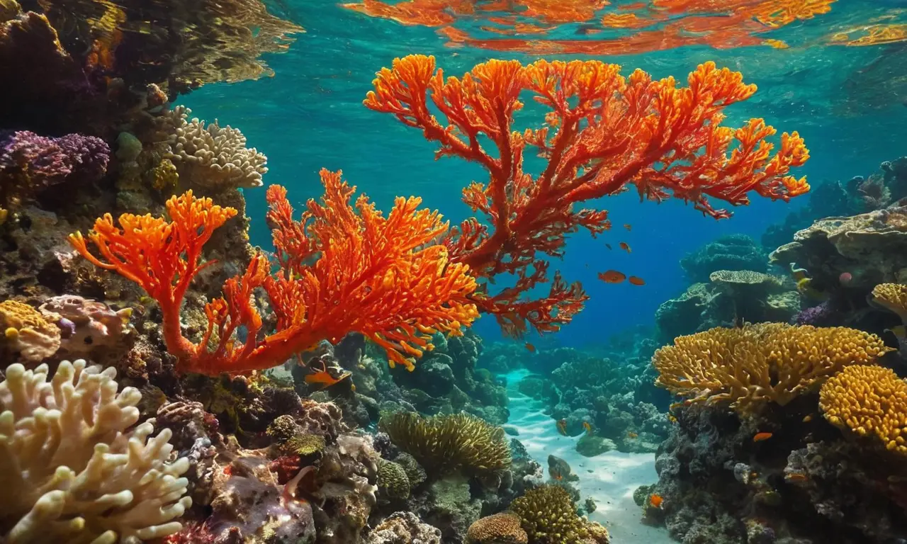 Ecosistema marino vibrante y colorido