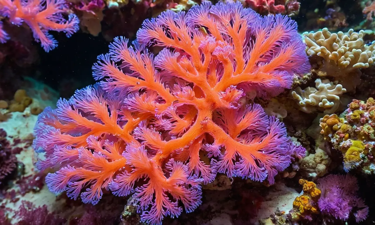 Corales vibrantes crean un ecosistema marino