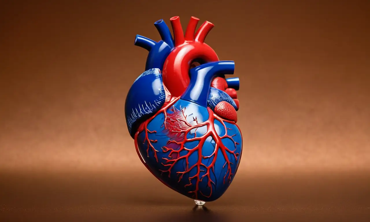 Modelo anatómico de corazón vibrante y realista