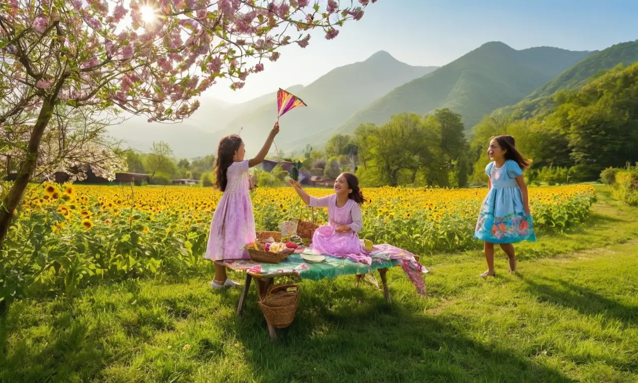 Celebración vibrante de primavera y tradición