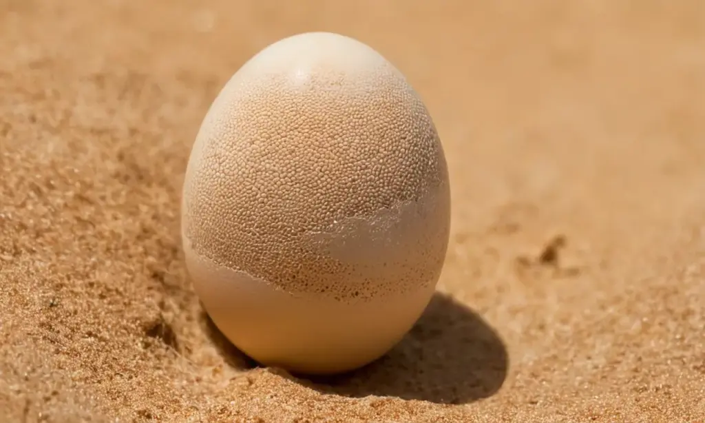 Huevos de alacrán brillando en su hábitat