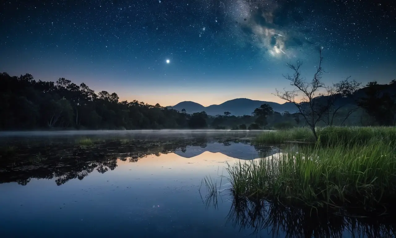 Noche mágica iluminada por la luna
