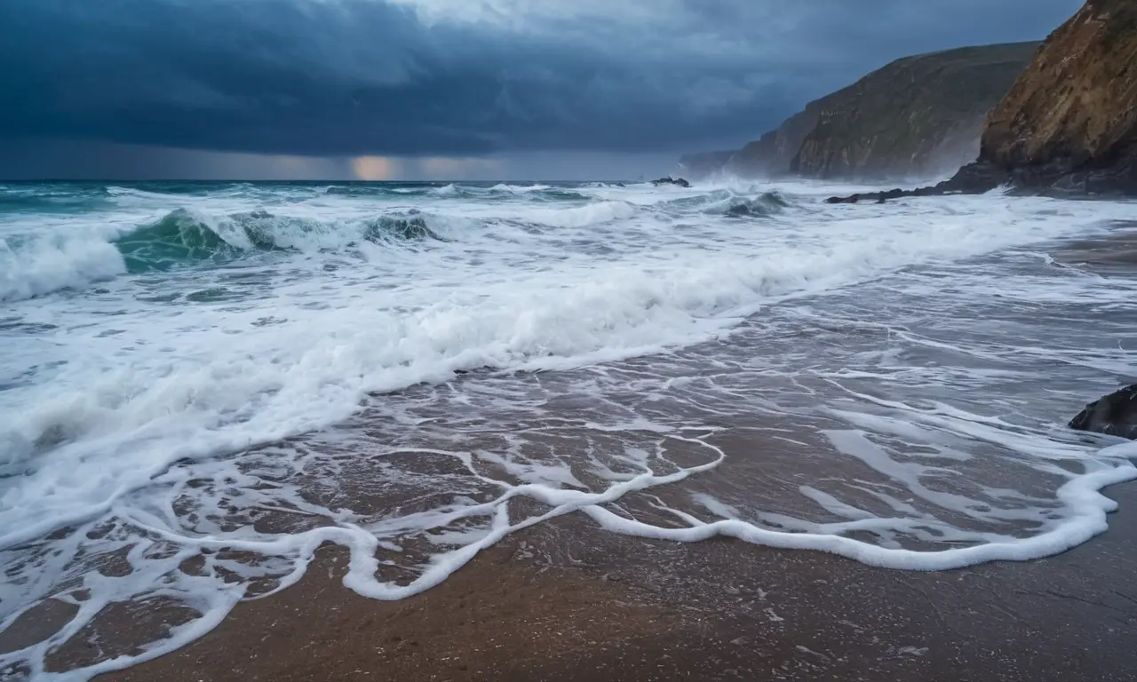 Tempestad y caos en la costa oceánica