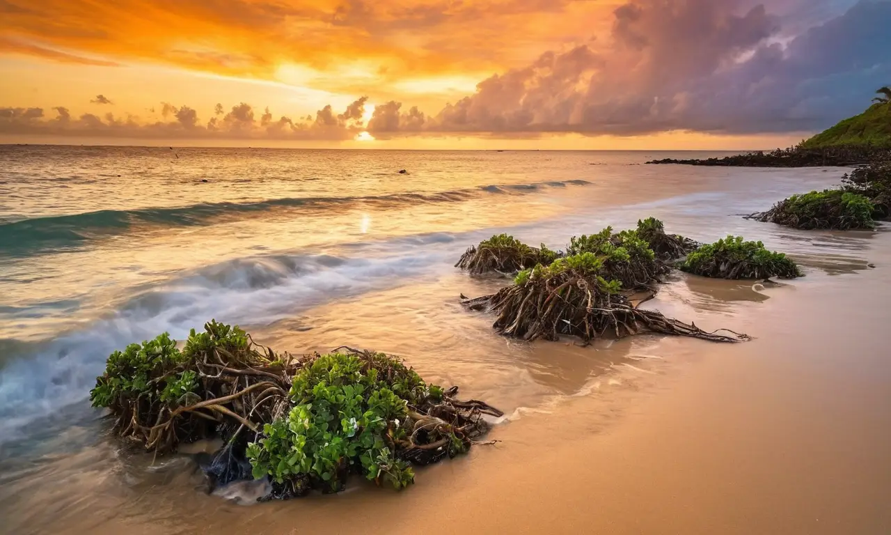 Olas turquesas y naturaleza en agitación
