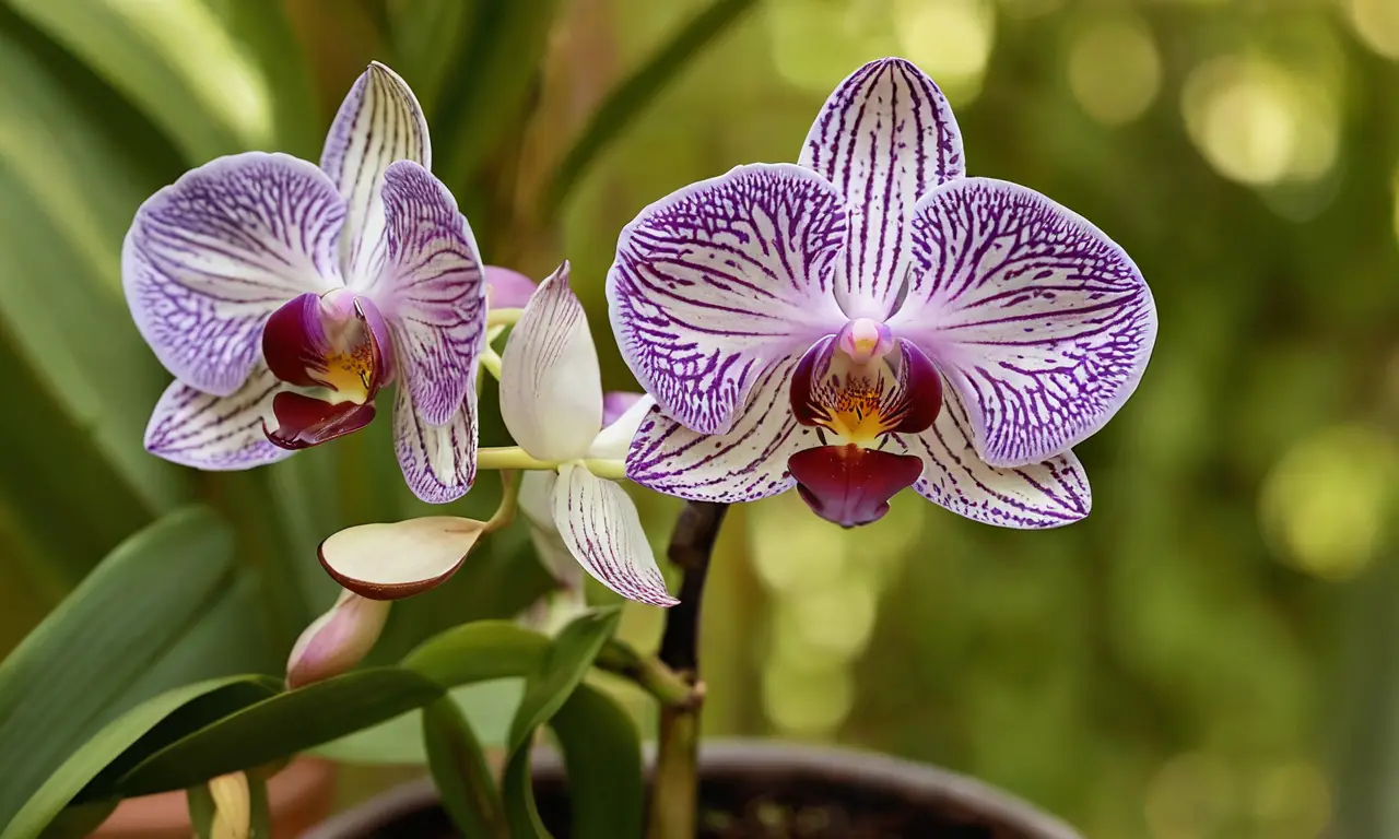 Orquídea vibrante en un entorno sereno