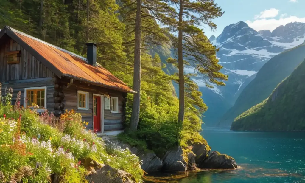 Fjord impresionante con paisajes serenos y naturales