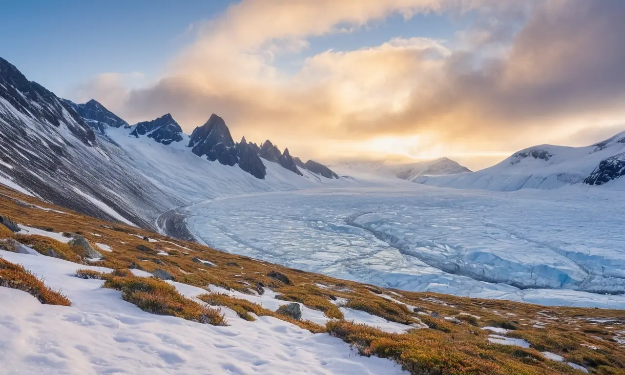 Majestuosos paisajes árticos de hielo y soledad