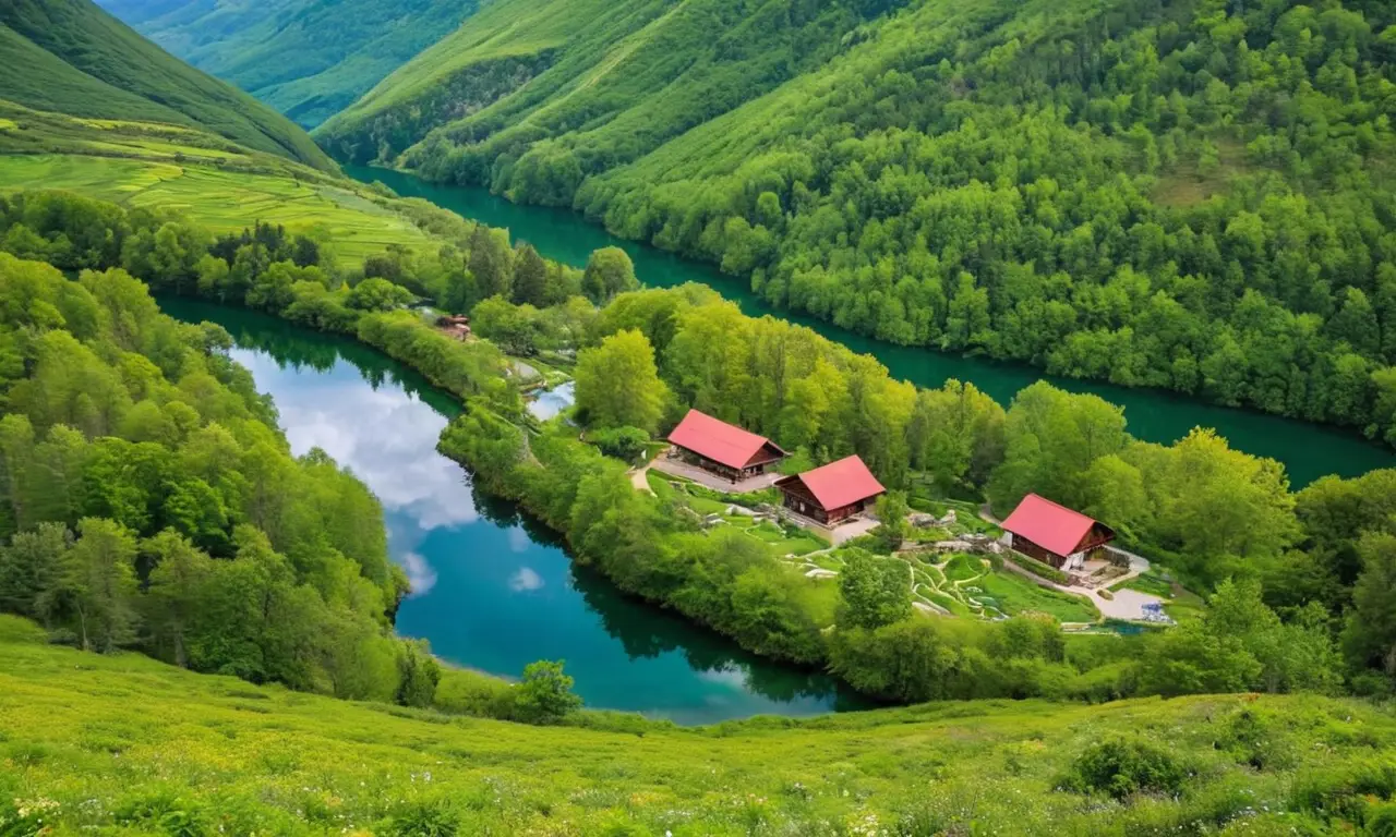 Un paisaje sereno y vibrante de vida