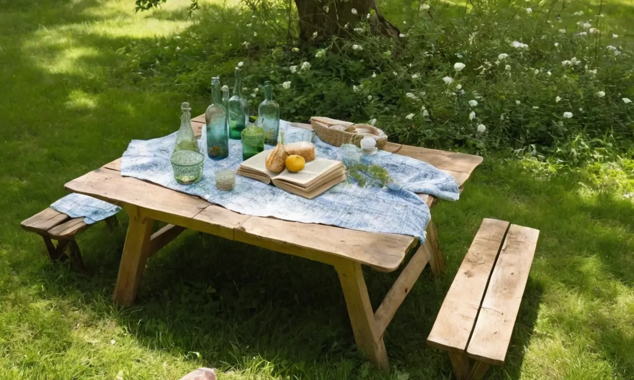 Escena natural y sostenible en un picnic