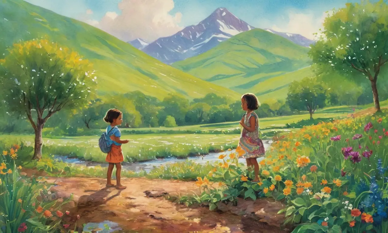 Portada colorida de libro infantil sobre naturaleza